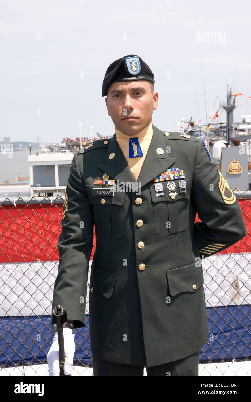 Annually The Intrepid Sea Air Space Museum celebrates Veterans Day with a special ceremony Stock Photo