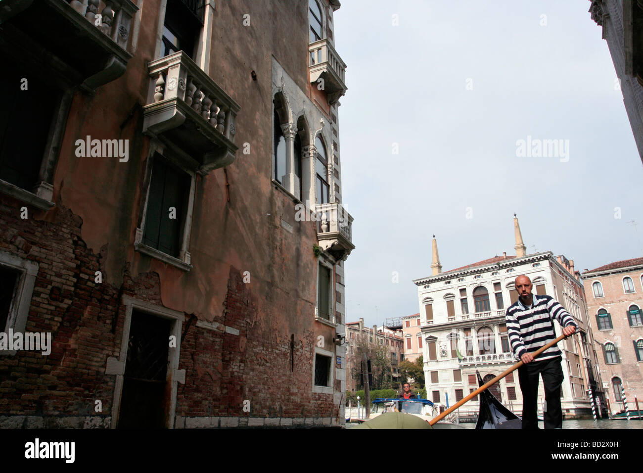 Buildings along canal in Venice. Stock Photo