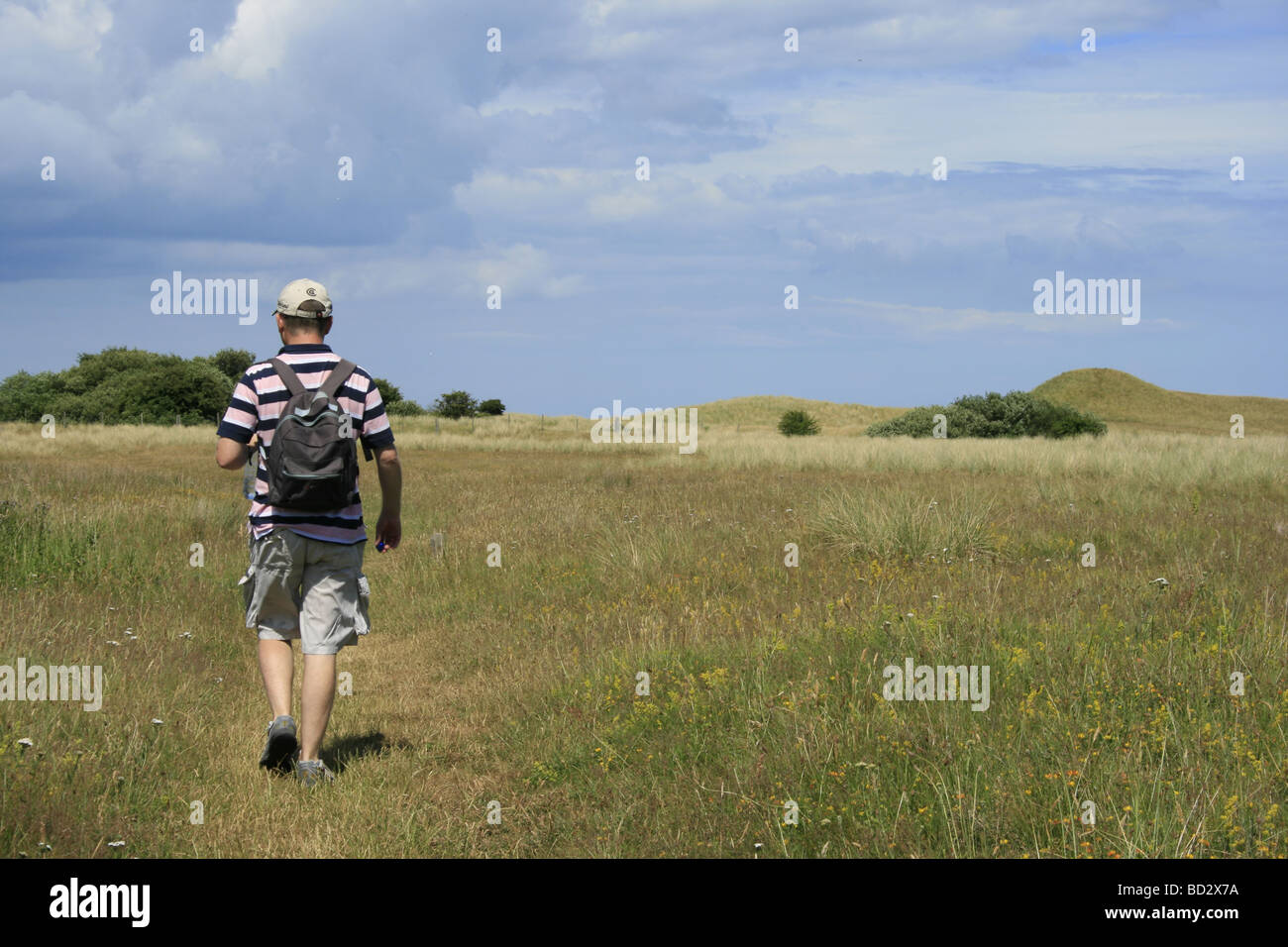 Public path going through the Royal St Golf club, Deal in Kent