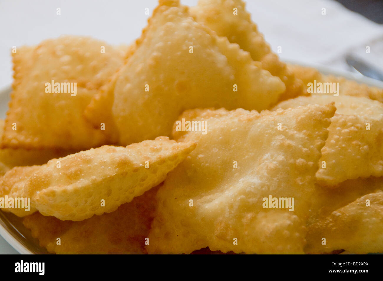 Cypriot style pastry filled with halloumi cheese Stock Photo