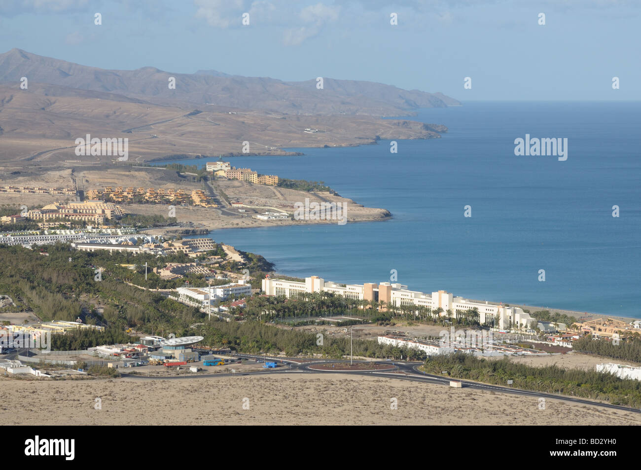 Aerial view of Costa Calma. Canary Island Fuerteventura, Spain Stock Photo