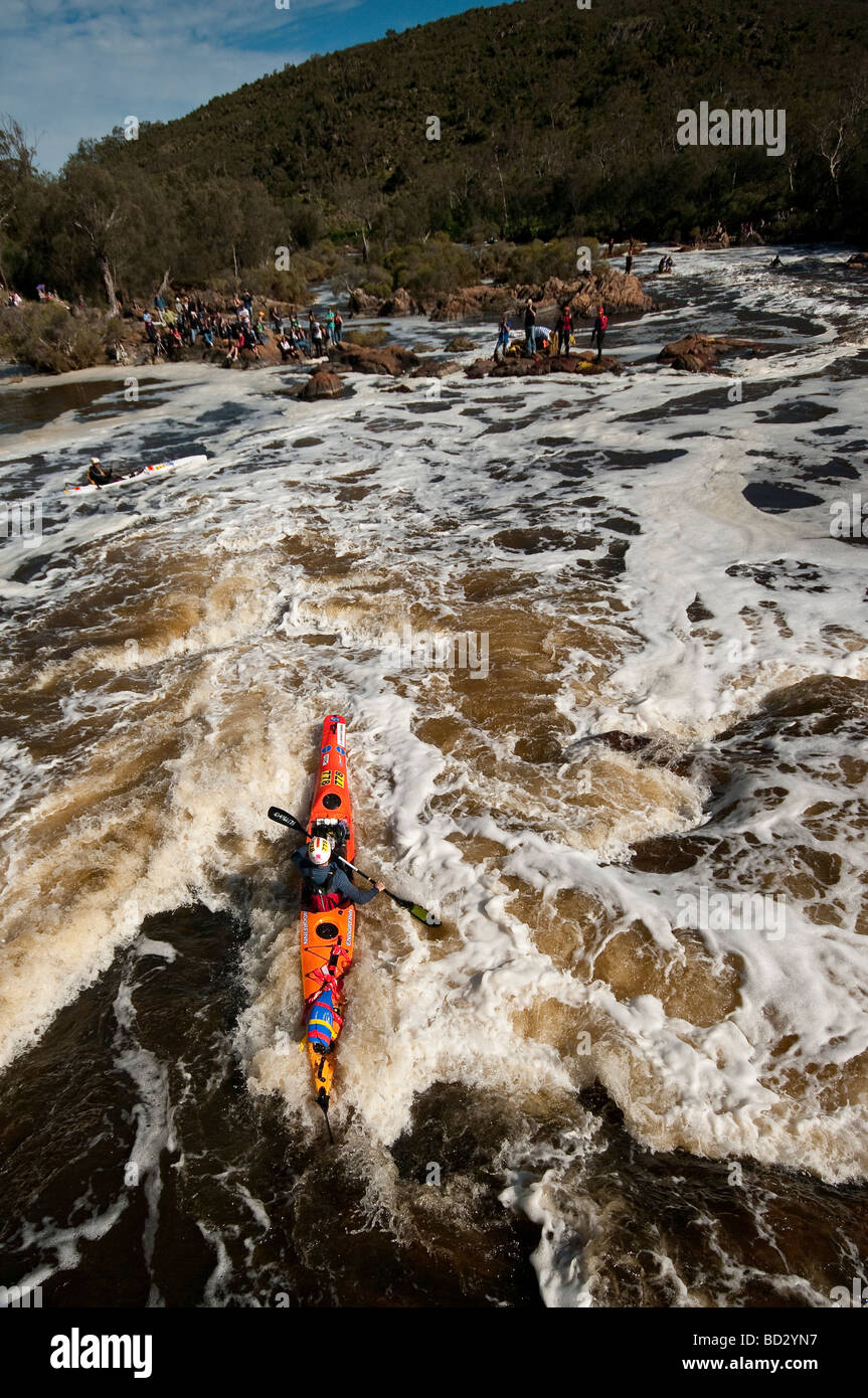 Shooting the rapids at the Avon Descent, Australia's premier white