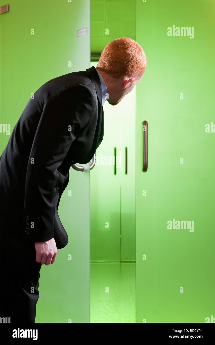 Looking Through Glass Door Stock Photos Looking Through Glass