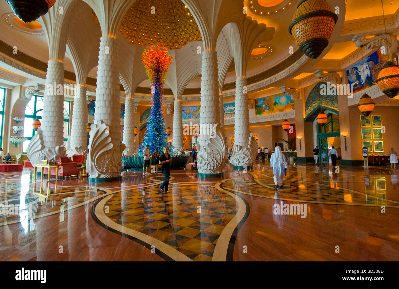 The lobby of the Atlantis hotel Dubai Stock Photo