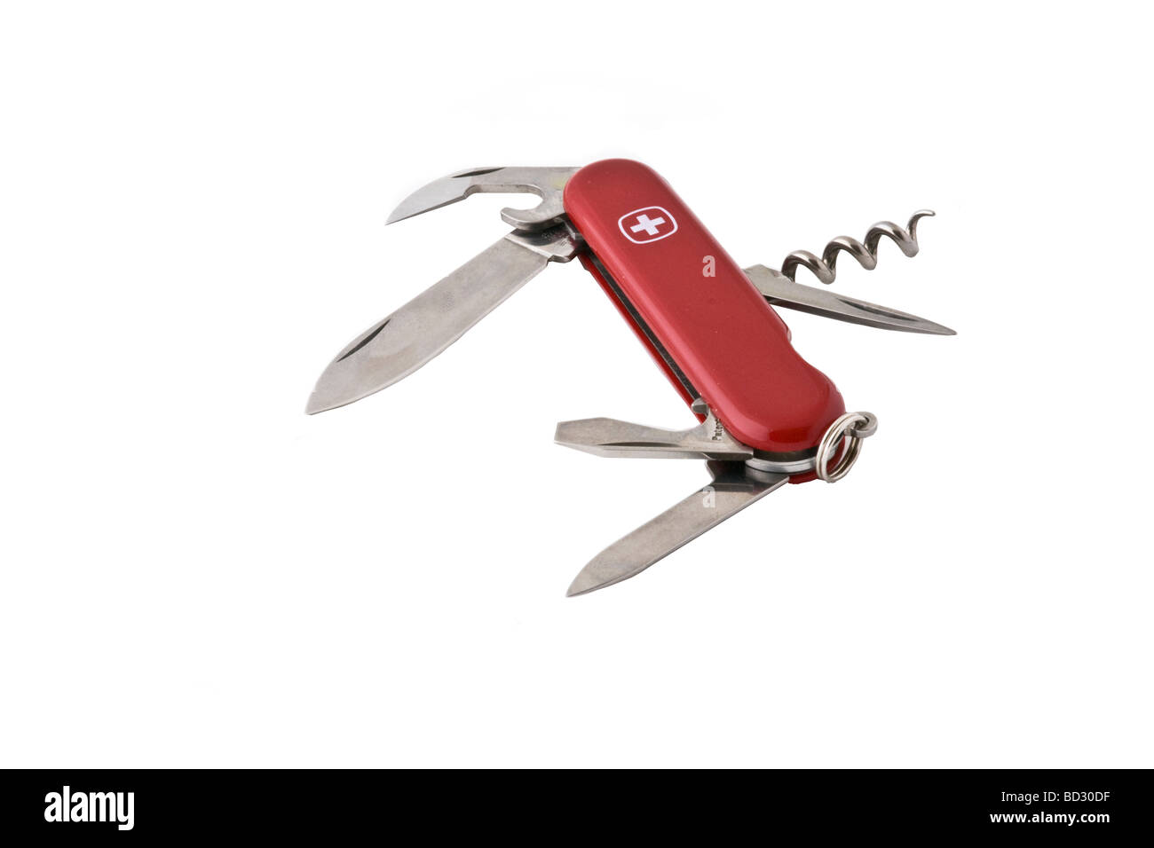 Swiss Army Knife made by Wenger. Model - Classic 7 Stock Photo