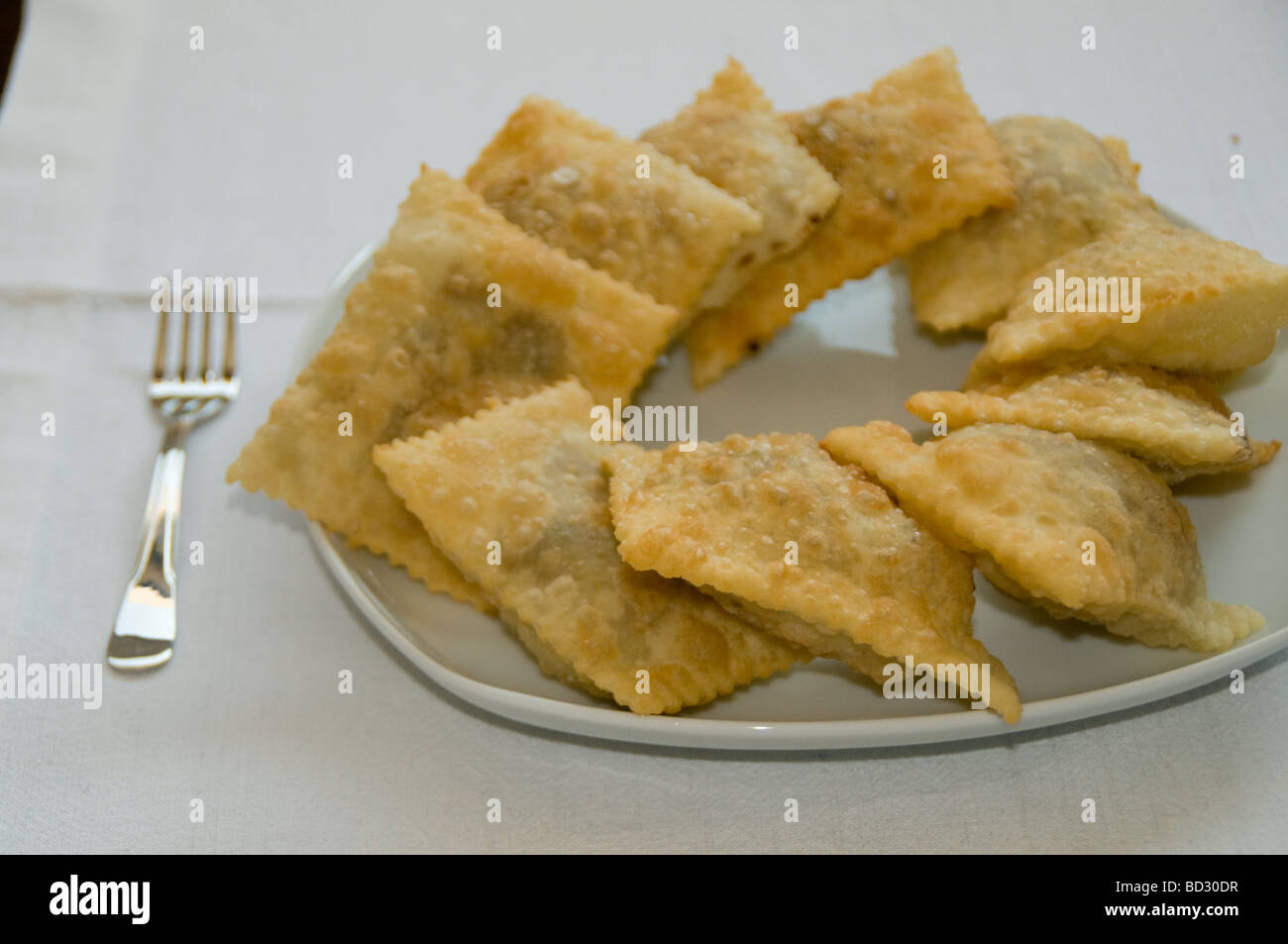Cypriot style pastry filled with deep fried mince meat Stock Photo Alamy