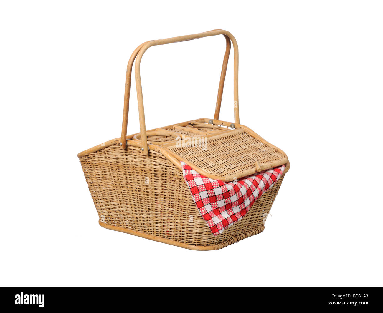 Traditional Picnic basket Stock Photo