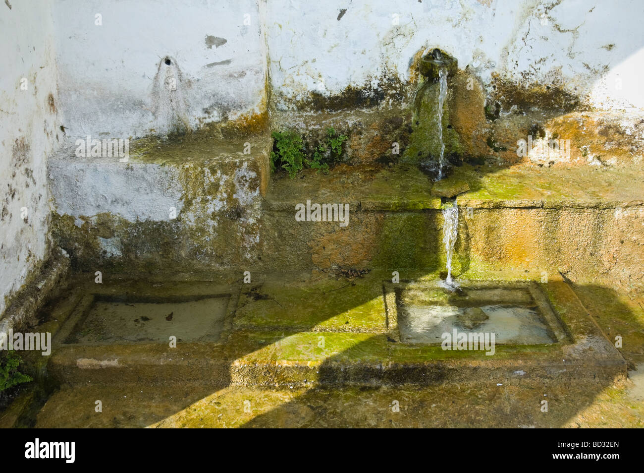 Village wash house with natural spring water at Old Skala on the Greek