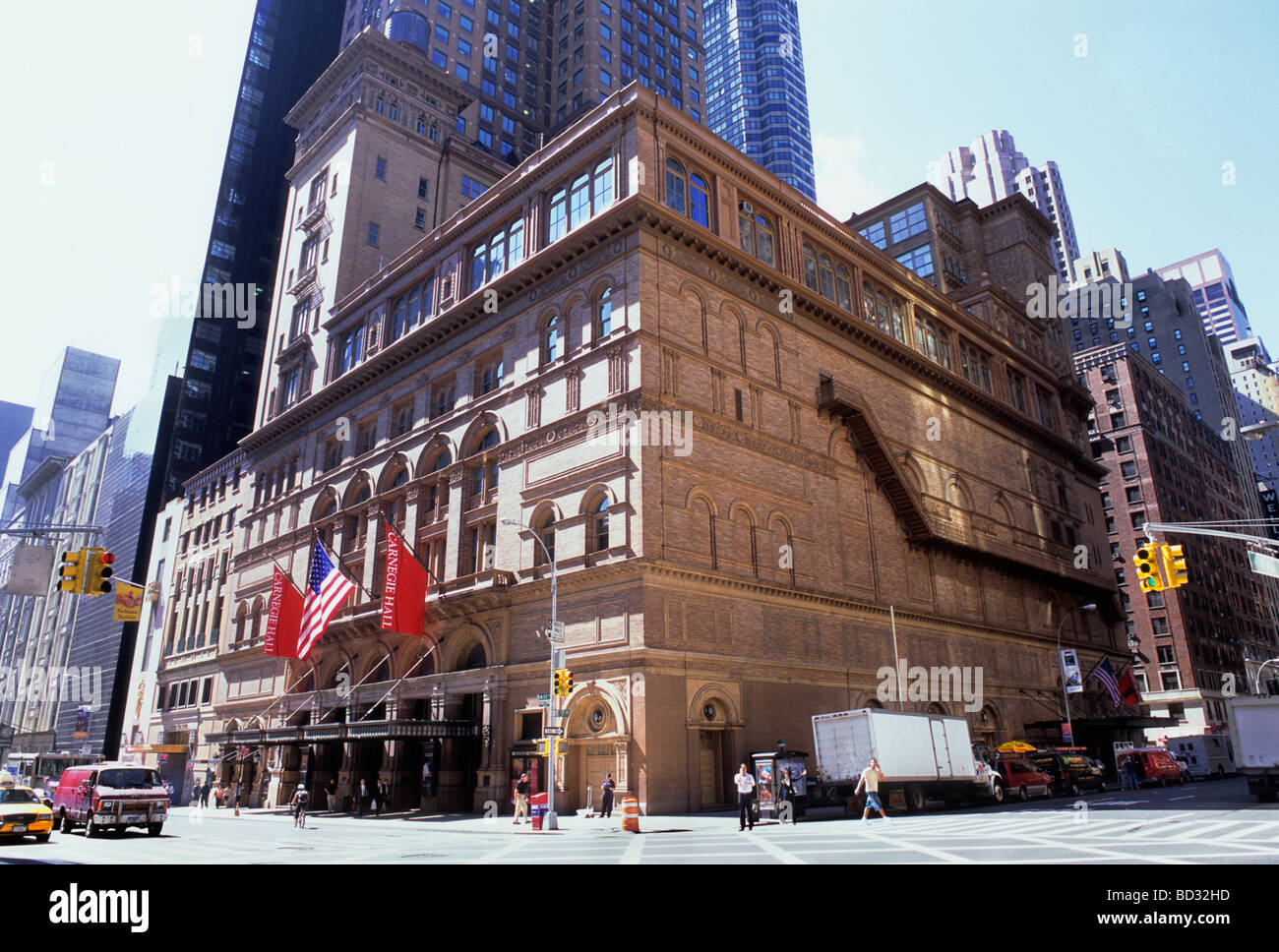 New York City Carnegie Hall Building Exterior And The
