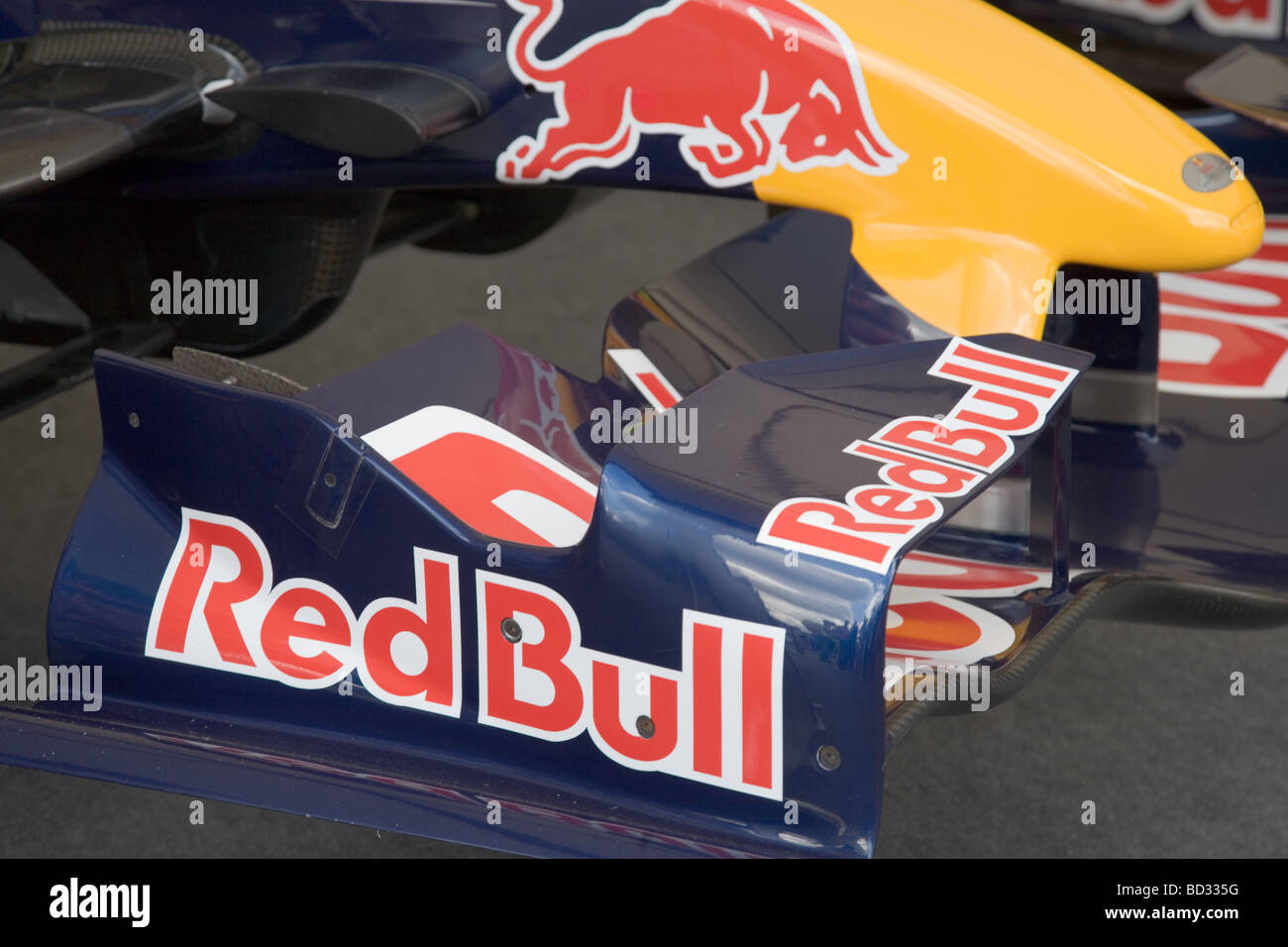 Red Bull Formula One car front wing 2009 Stock Photo