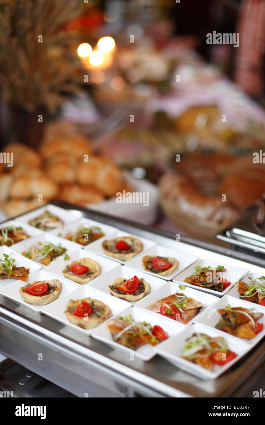 buffet while a wedding party Stock Photo