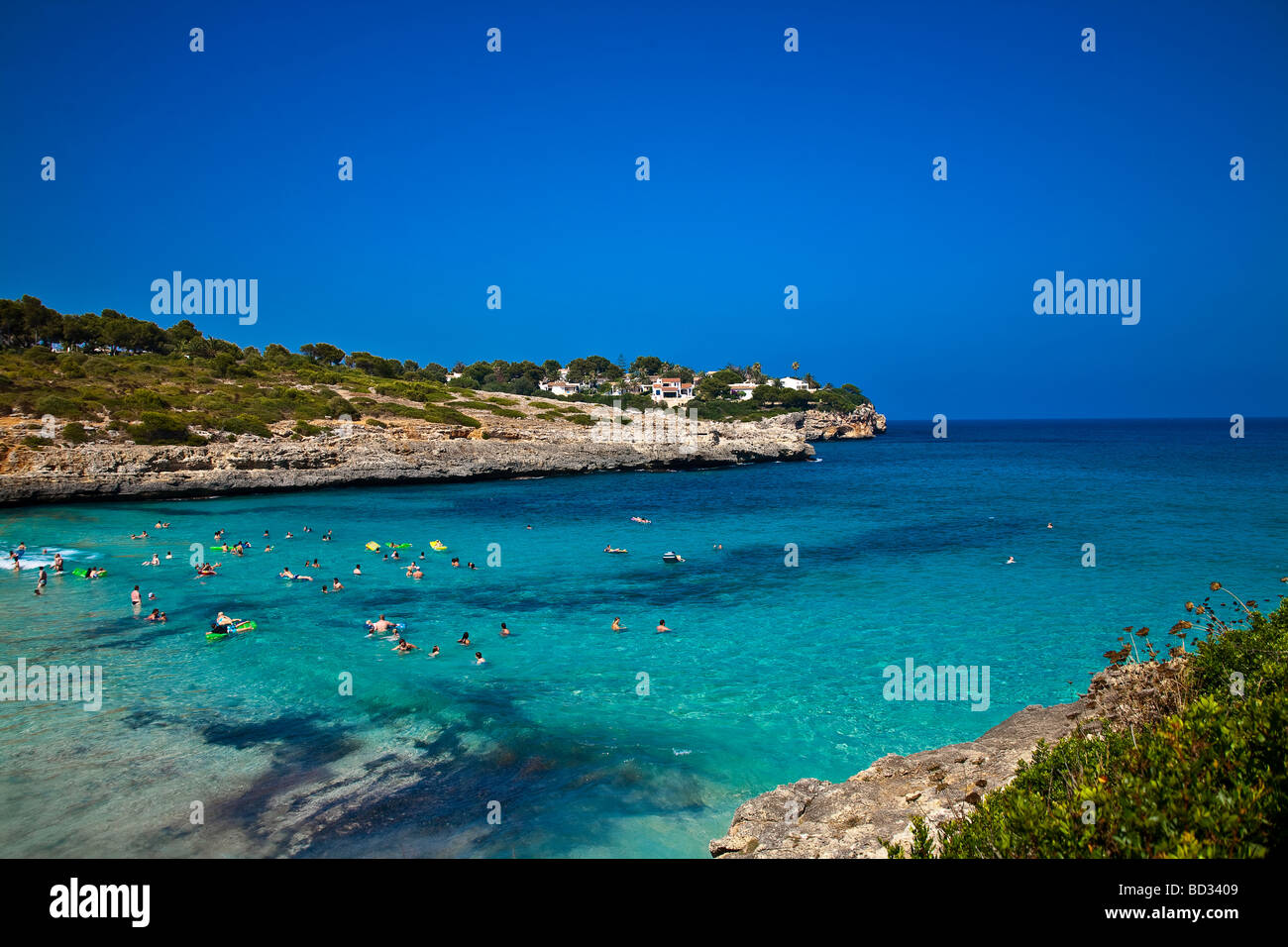 Cala Mandia Beach Majorca Balearic Islands Spain Portocristo Novo Stock Photo