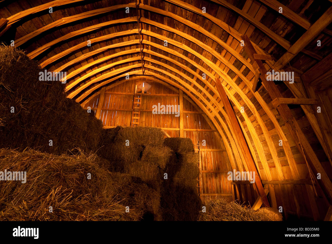 THE HAY LOFT OF A BARN Stock Photo - Alamy