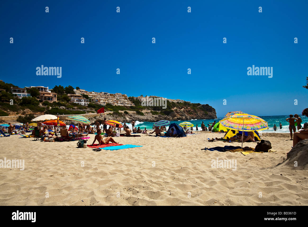 Cala Romantica Majorca Balearic Islands Beach Spain Stock Photo