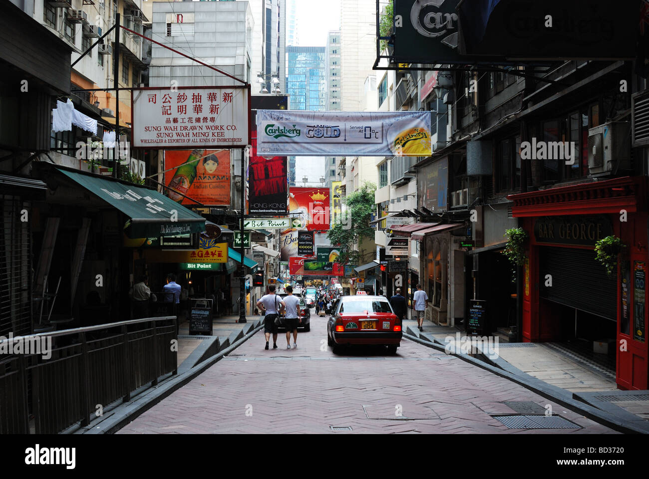 Lan Kwai Fong square in Hong Kong Stock Photo - Alamy
