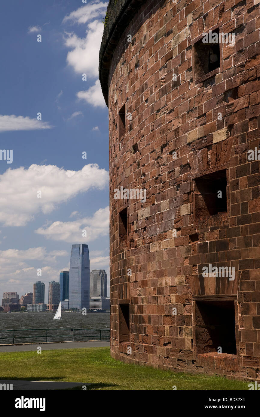 New Jersey, Jersey City, Goldman Sachs Tower, Cesar Pelli, Governors Island, New York Stock Photo