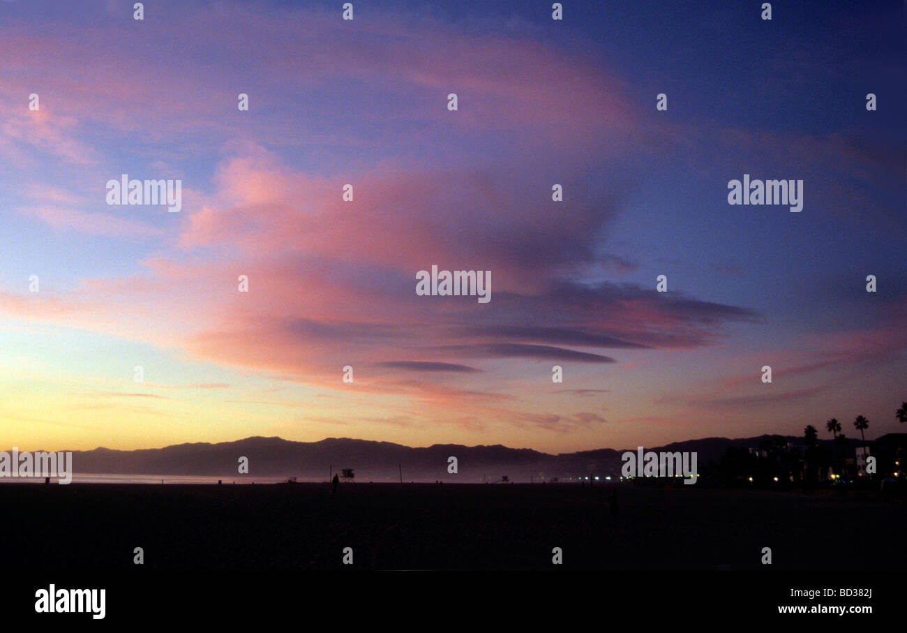 Sunset over Coastline Stock Photo
