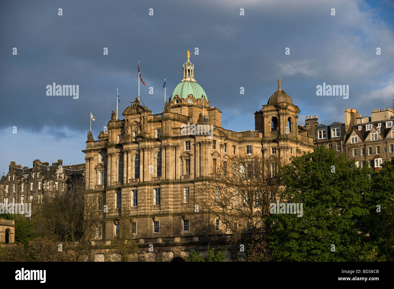 Bank Of Scotland Edinburgh Headquarters High Resolution Stock