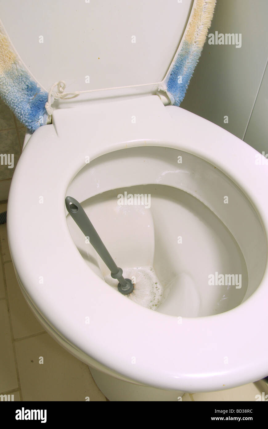 Toilette putzen toilet cleaning 04 Stock Photo