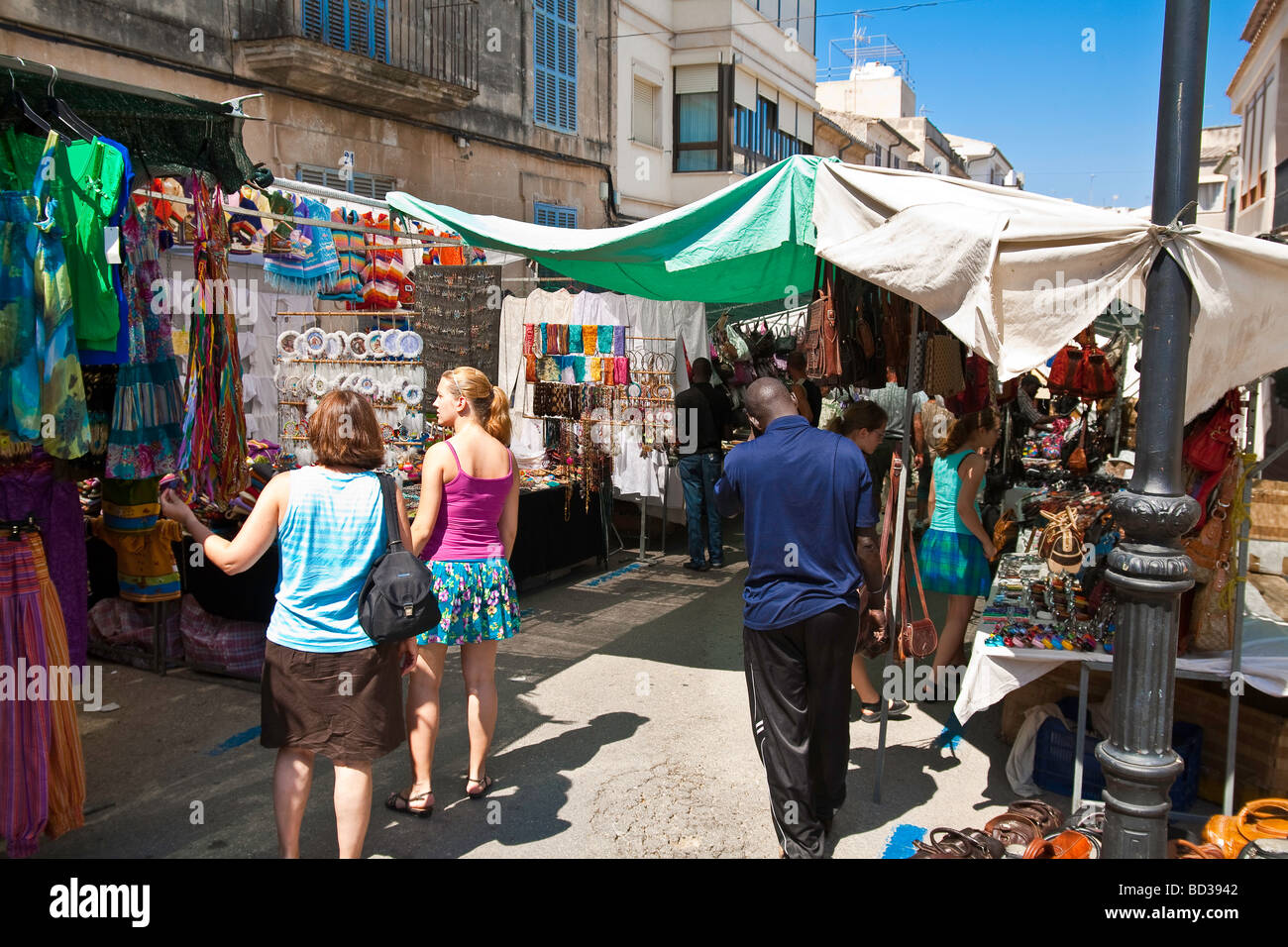 Felanitx Majorca Balearic Islands market day mercart sunday Stock Photo