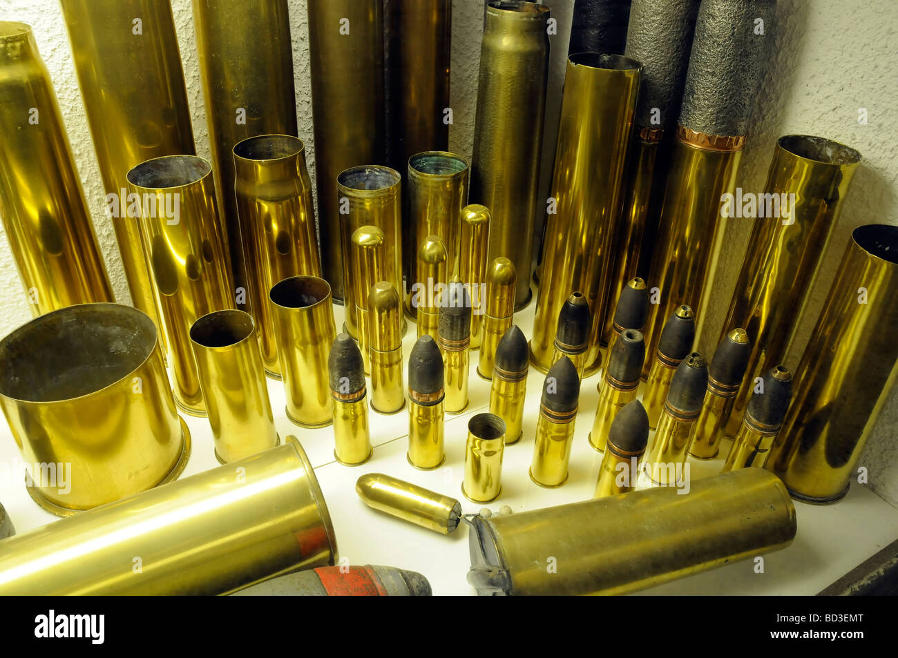 Display of munitions in a WW1 museum. France Stock Photo Alamy