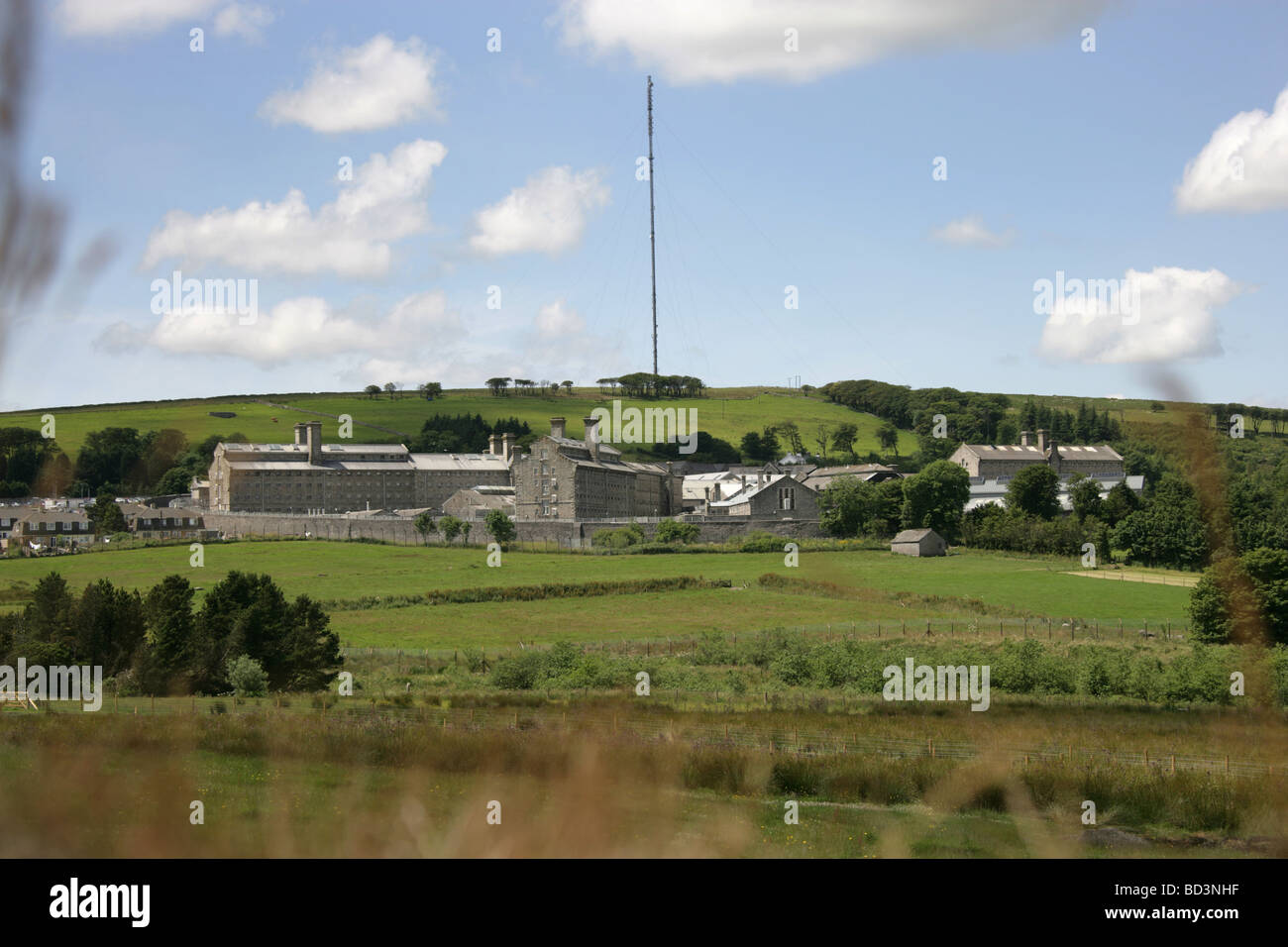 Village of Princetown, England. The early 19th century HM Prison Dartmoor was originally designed by Daniel Asher Alexander. Stock Photo