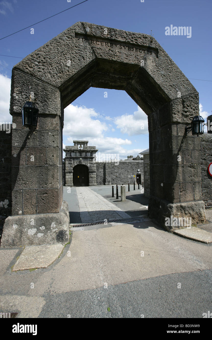 Village of Princetown, England. Main entrance to the early 19th century