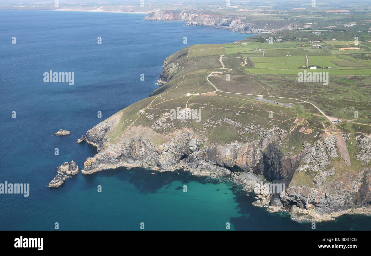 Aerial of St Agnes Head St Agnes Cornwall UK Stock Photo Alamy