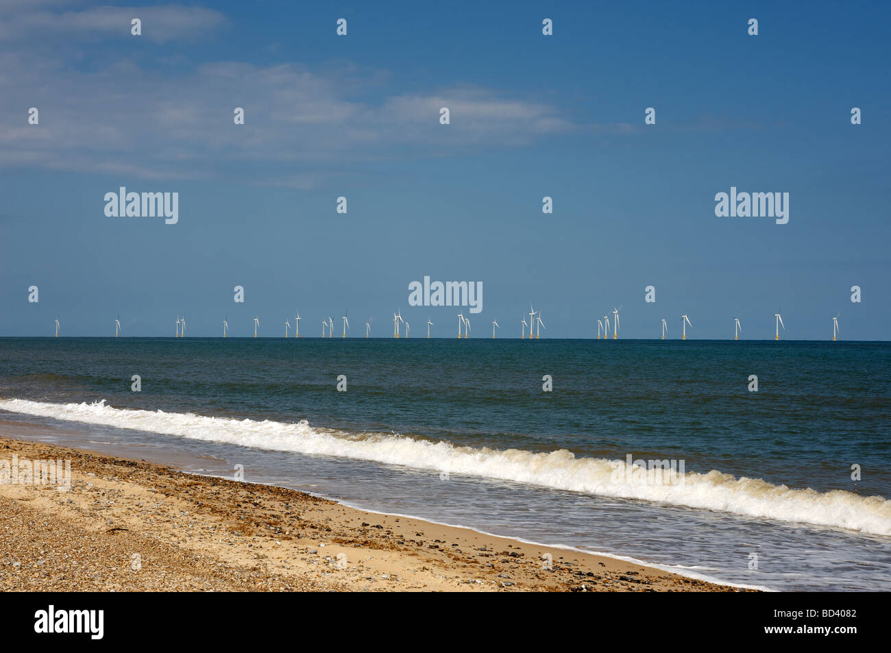 Offshore wind farm, UK. Stock Photo