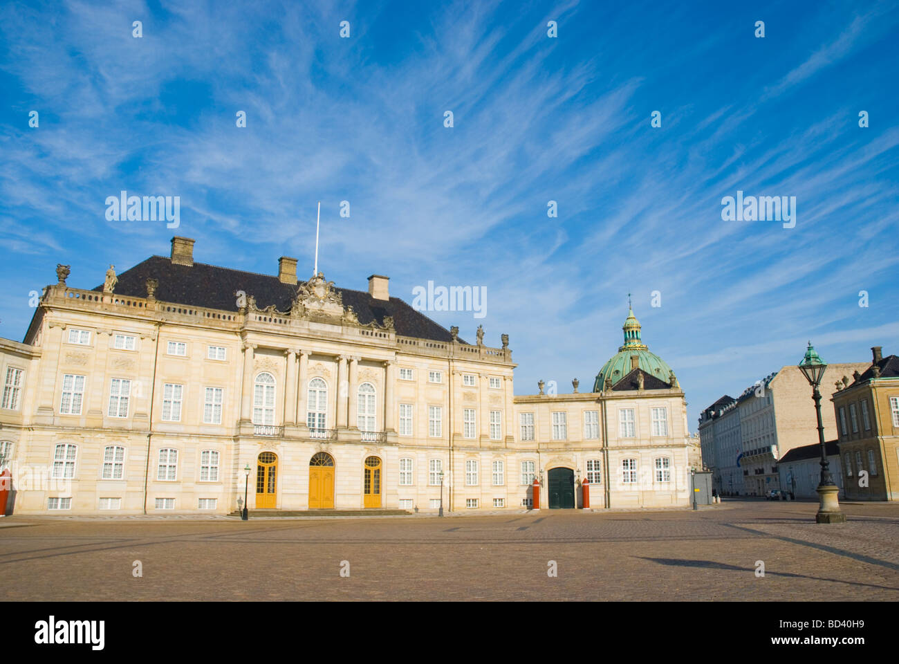 Amalienborg slottet castle in central Copenhagen Denmark Europe Stock Photo