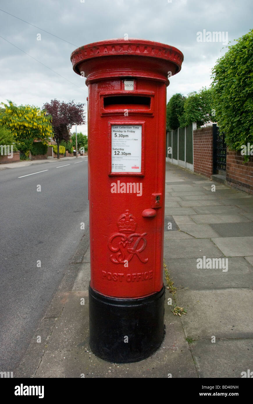 Post Box, Stamford Road, Nottingham Stock Photo