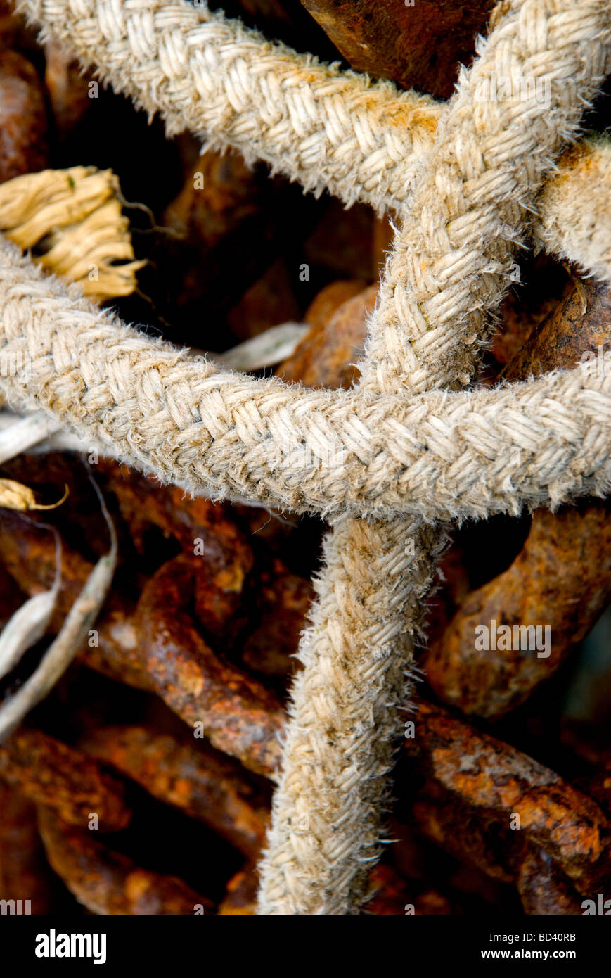 ropes and chains Stock Photo Alamy
