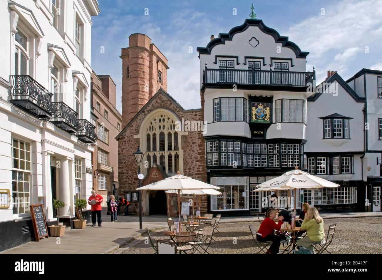 Mol's coffee house, Cathedral Yard and Close, Exeter Stock Photo