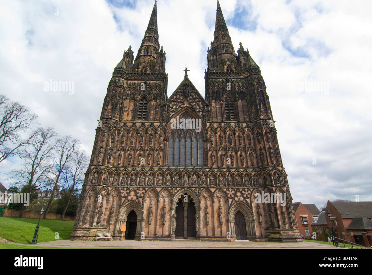 Lichfield Cathedral, Stock Photo