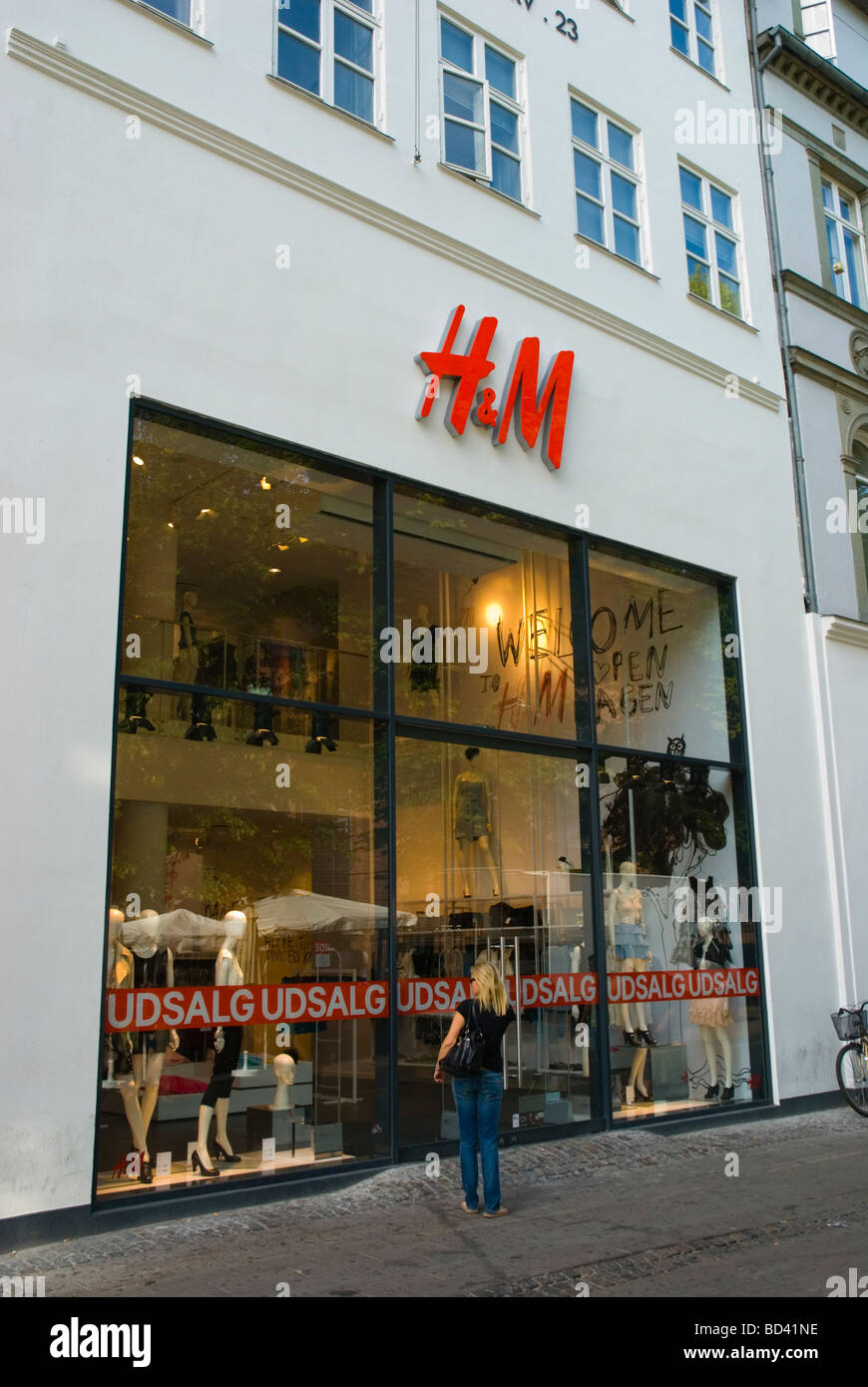 H&M clothing store Stroget Copenhagen Denmark Europe Stock Photo - Alamy