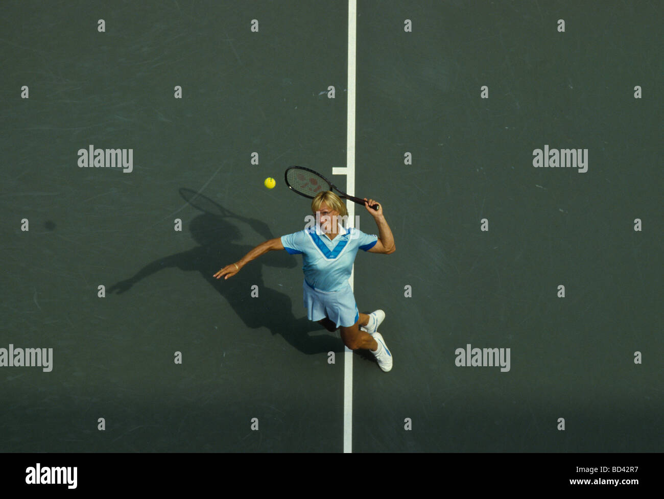 Martina Navratilova at the 1985 US Open Tennis Stock Photo