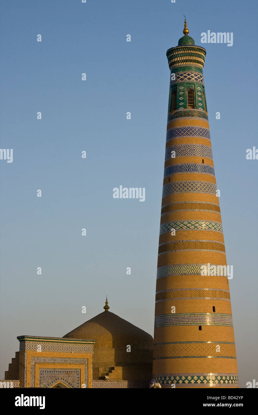 Minaret Of Islam Khodja In Khiva Uzbekistan Stock Photo - Alamy