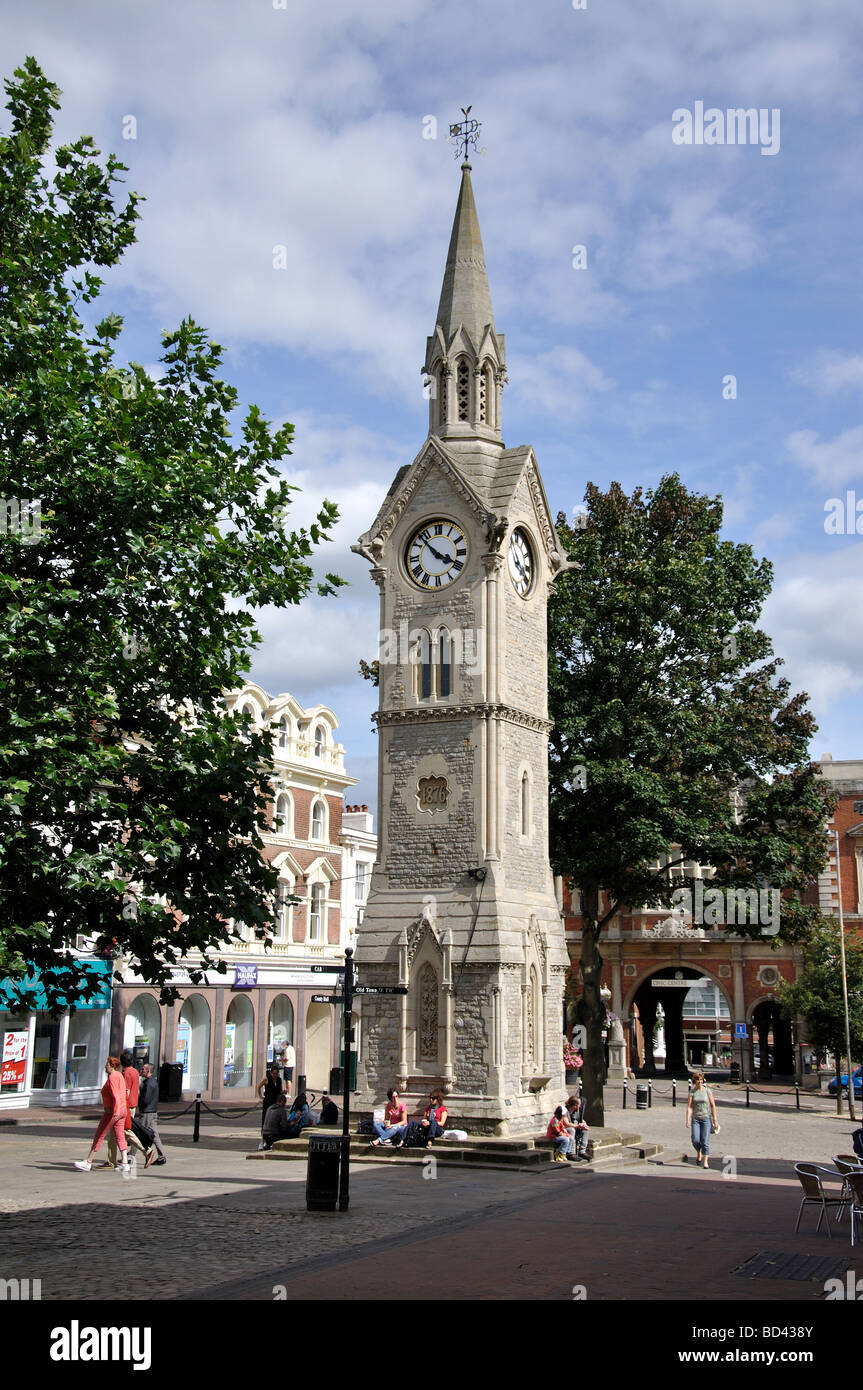 Clock Tower, Market Square, Aylesbury, Buckinghamshire, England, United Kingdom Stock Photo