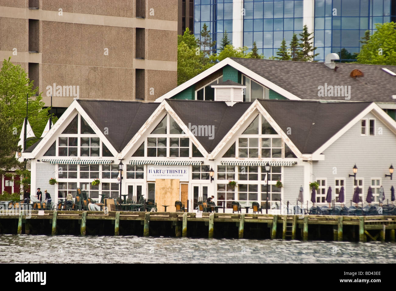 Halifax waterfront commercial buildings, Nova Scotia, Canada Stock Photo