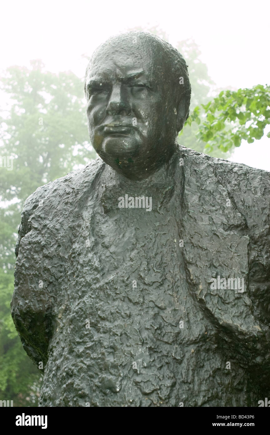 Winston Churchill statue in Halifax, Nova Scotia, Canada Stock Photo
