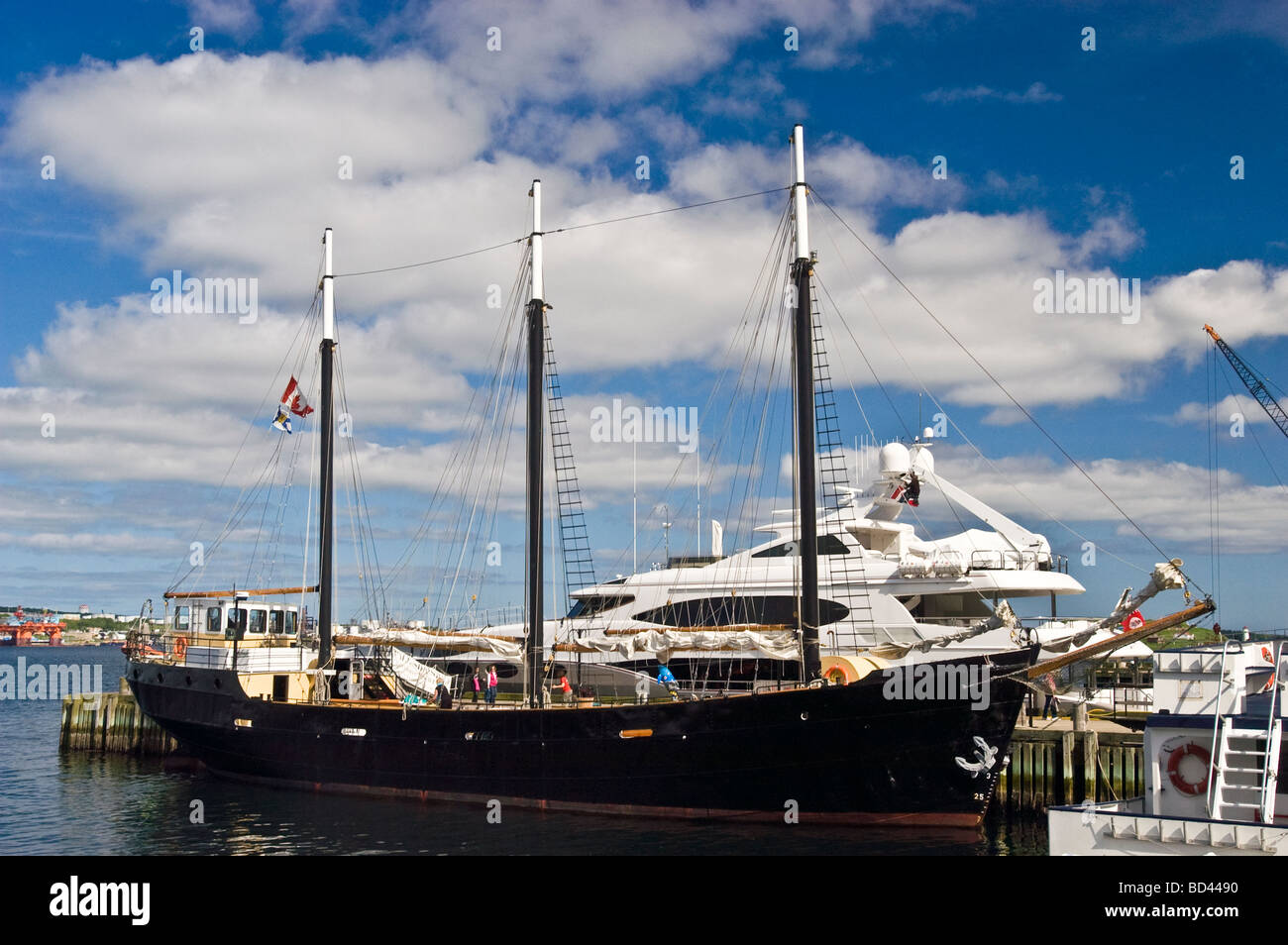 Bluenose II schooner in Halifax harbor, Nova Scotia, Canada Stock Photo