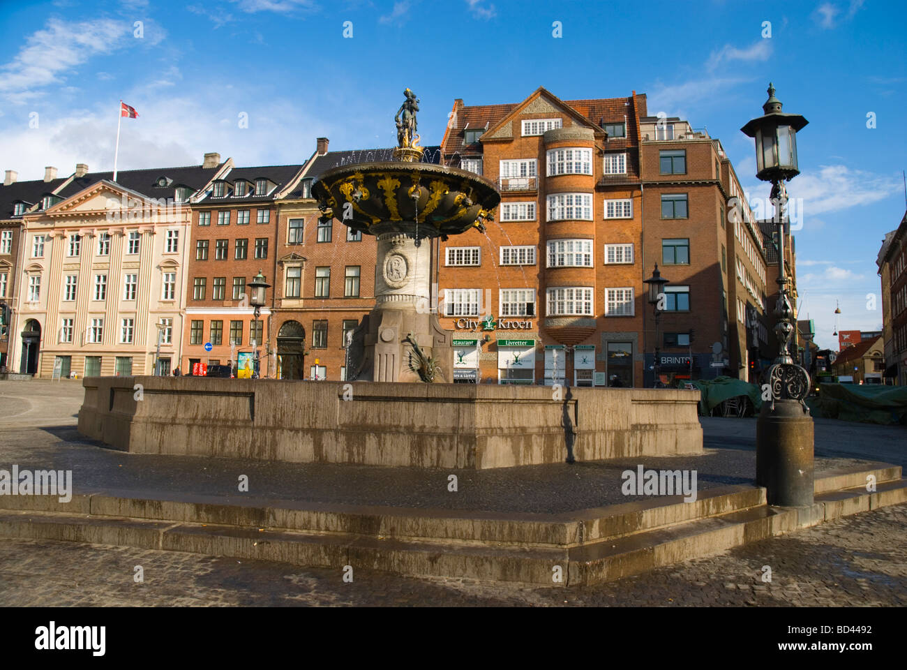Denmark copenhagen fountain stroget hires stock photography and images
