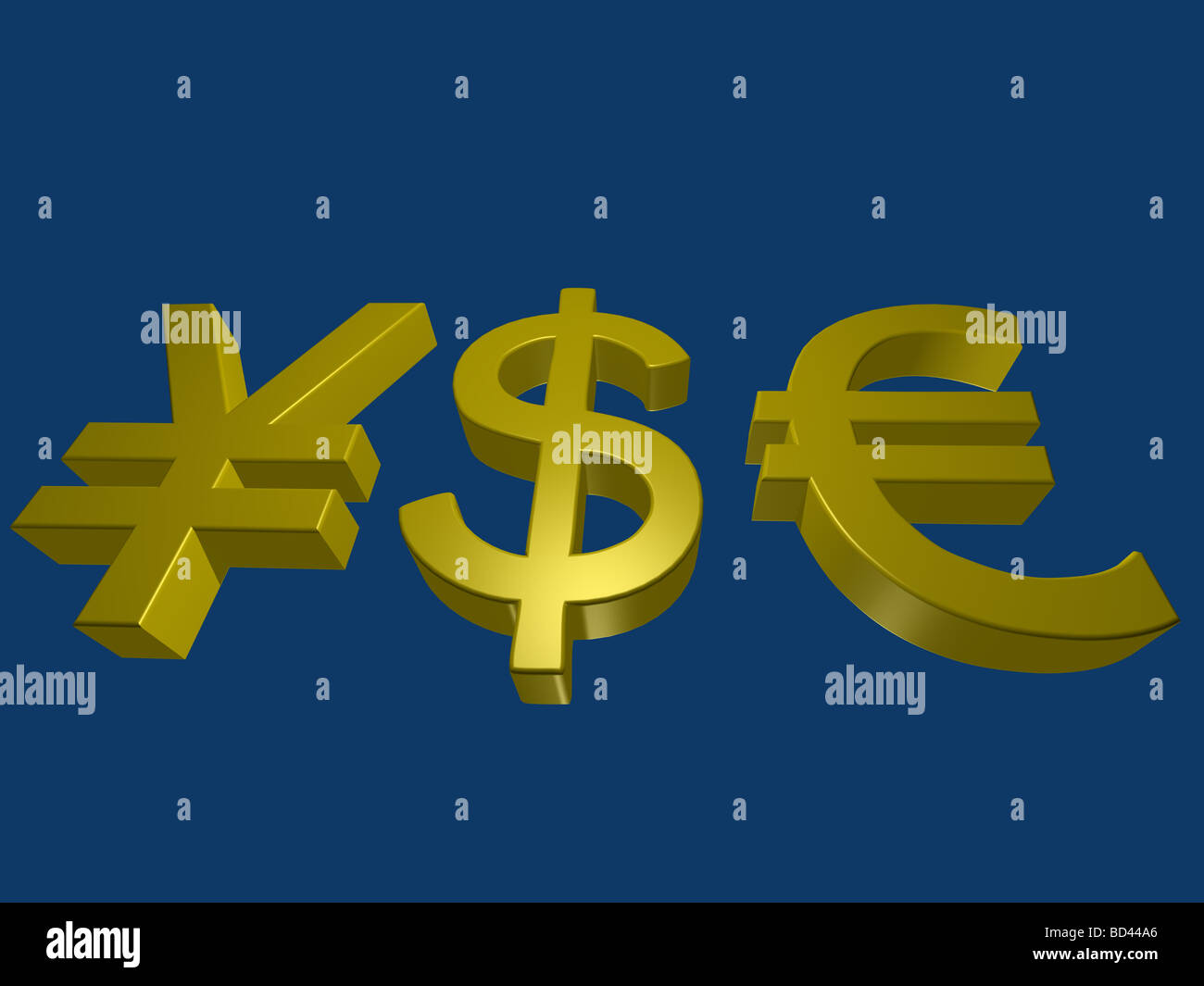 Yen Dollar and Euro currency signs Stock Photo Alamy