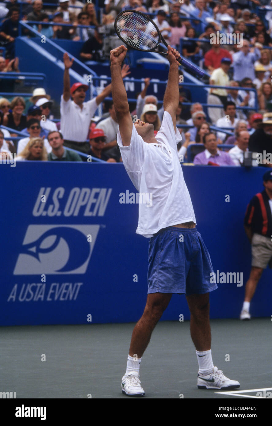 Pete Sampras at the 1995 US Open Tennis US Open Tennis Stock Photo