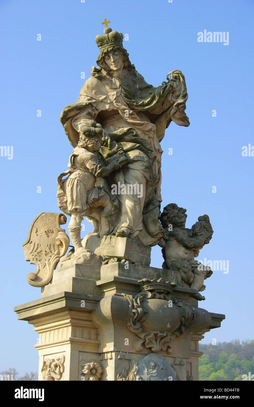 Karlsbrücke Statue Charles Bridge statue 03 Stock Photo Alamy