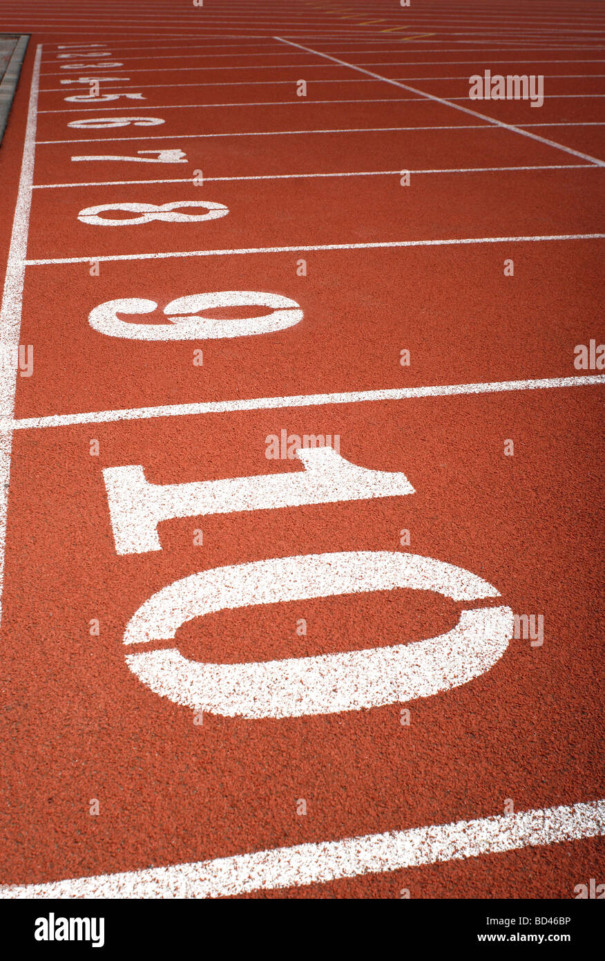 close up of lane numbers on a track Stock Photo Alamy