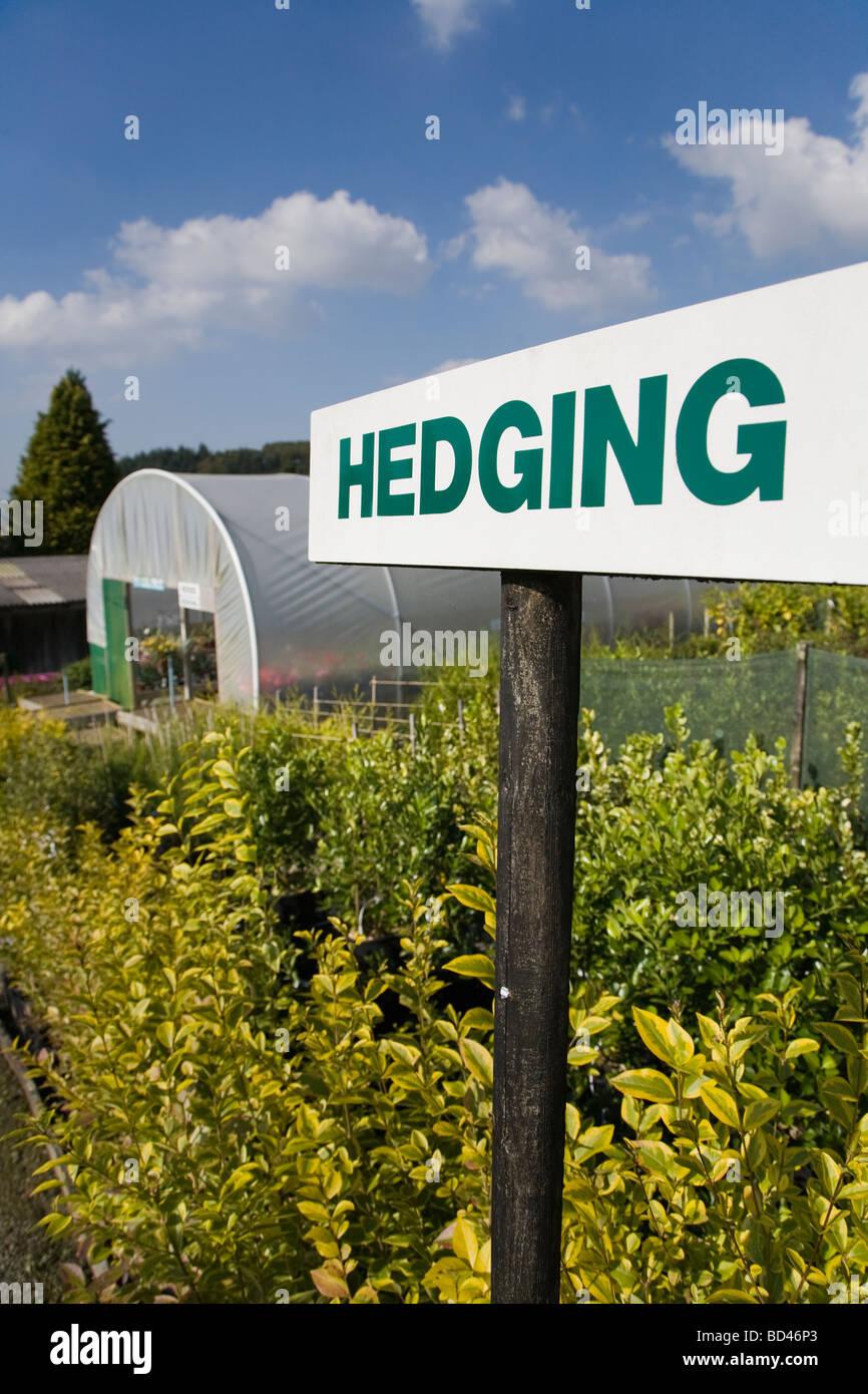 A sign in a garden centre Stock Photo