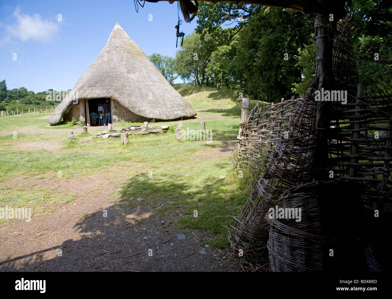 Castell Henllys iron age celtic village houses Pembrokeshire Wales Stock Photo Alamy Castell Henllys iron age celtic village houses Pembrokeshire Wales Stock Photo Alamy