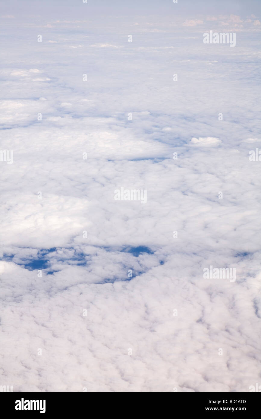 Aerial view of cloud formation taken from high altitude Stock Photo