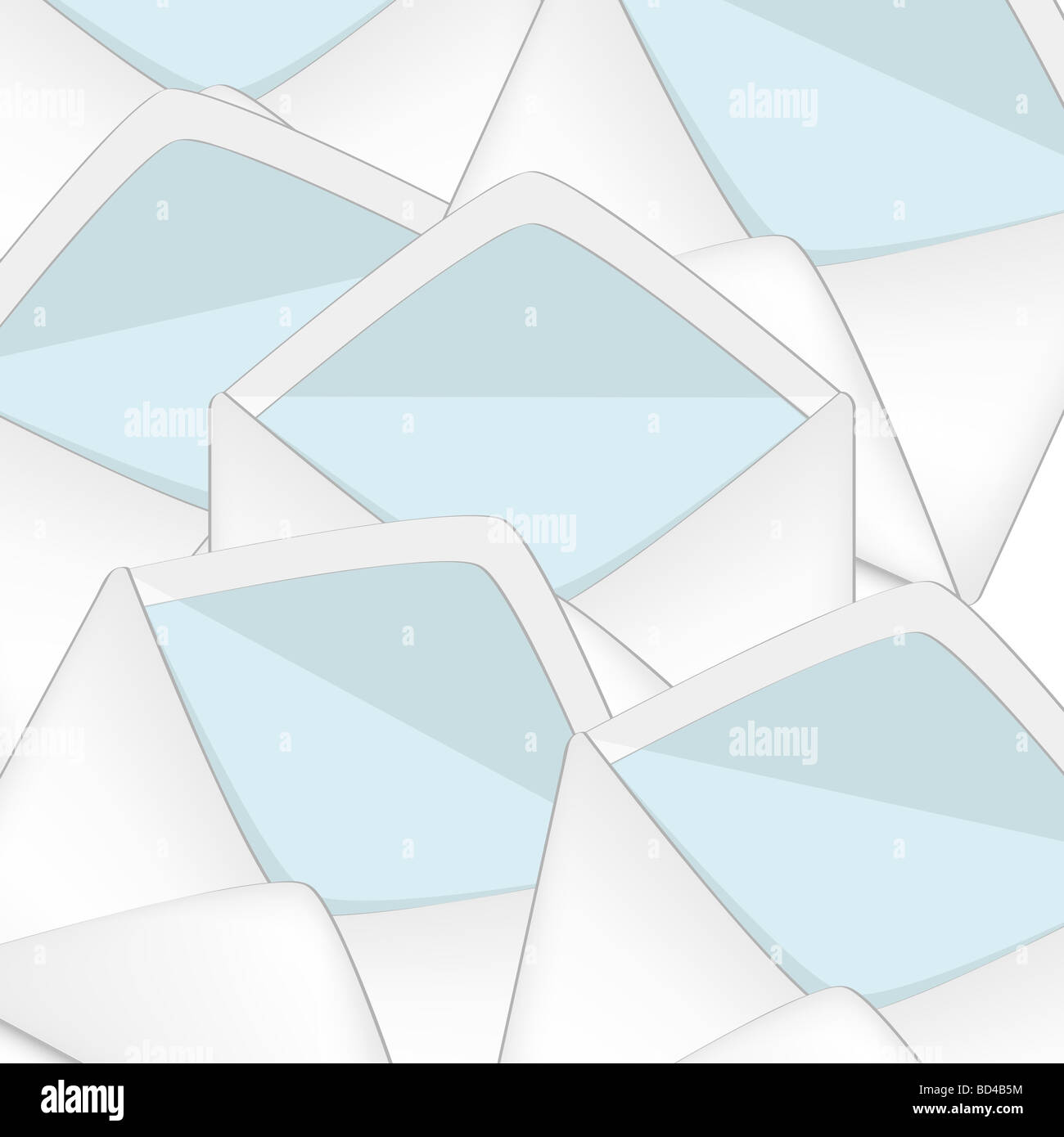 opened envelopes on white background Stock Photo - Alamy
